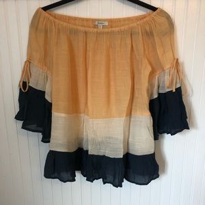 Striped off the shoulder blouse